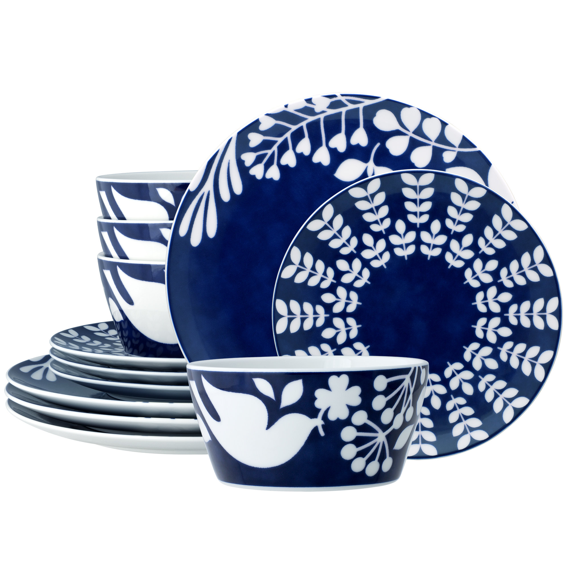 Noritake Bluefjord 12-Piece Dinnerware Set, Service For 4
